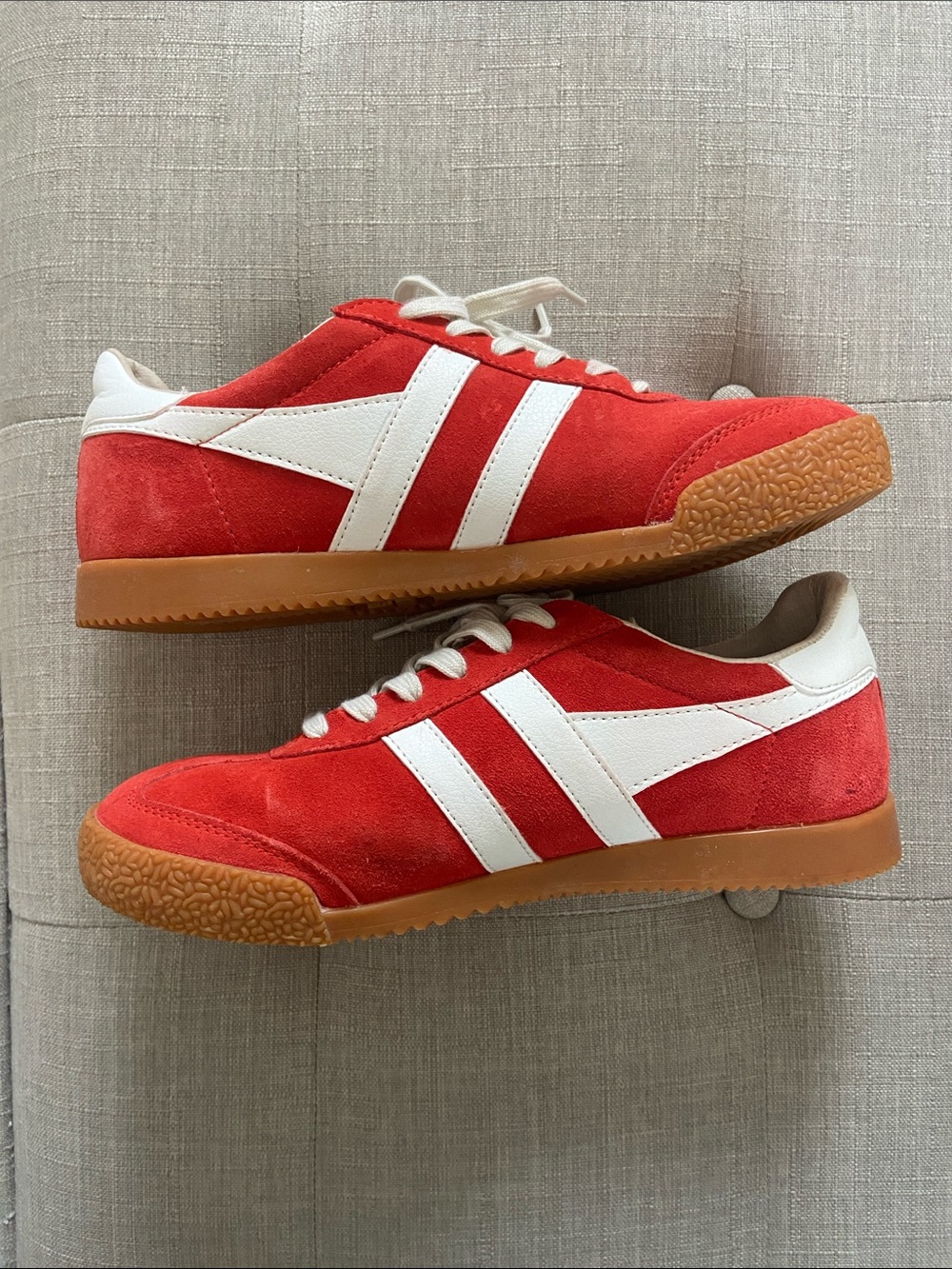 Gola Elan burnt red and white sneakers sz 7 - Picture 9 of 10